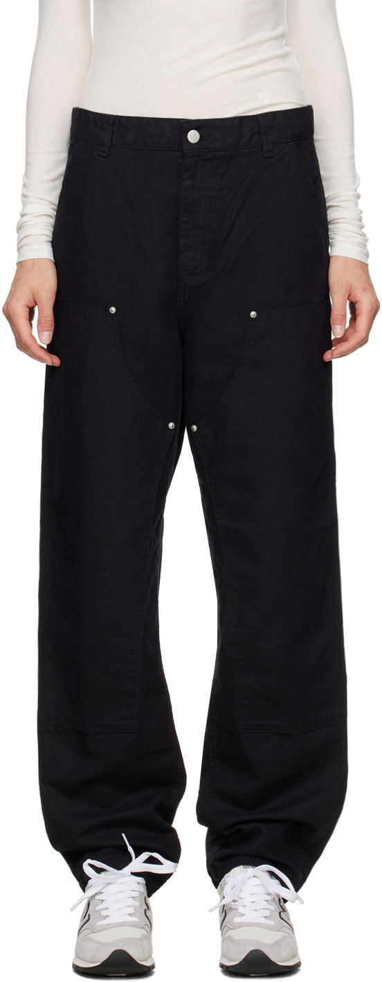 Cargo nohavice Carhartt WIP Double Knee Cotton Canvas Relaxed Fit Pants Čierna | I033573 8902, 0