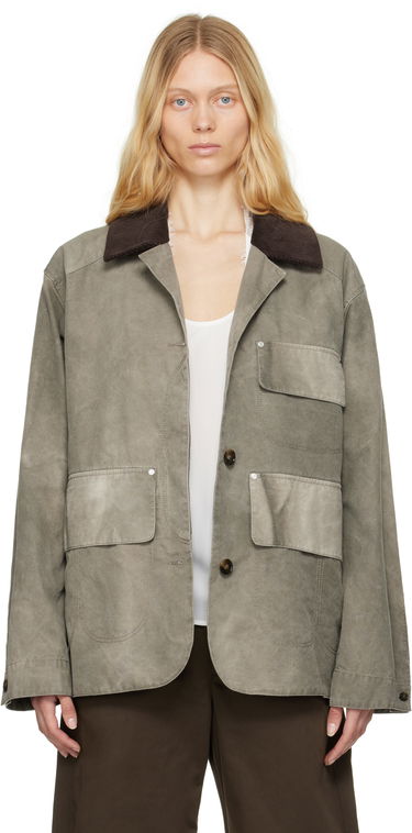 Parka Stella McCartney Stella McCartney Corduroy Collar Aged Jacket Zelené | 6801223EU470, 0