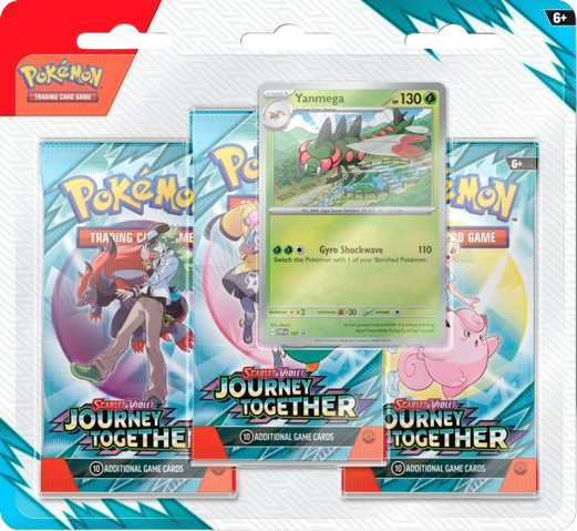 Zberateľské Pokémon Trading Card Game Journey Together Booster Blister 3-Pack Rôznofarebný | JOURTRI