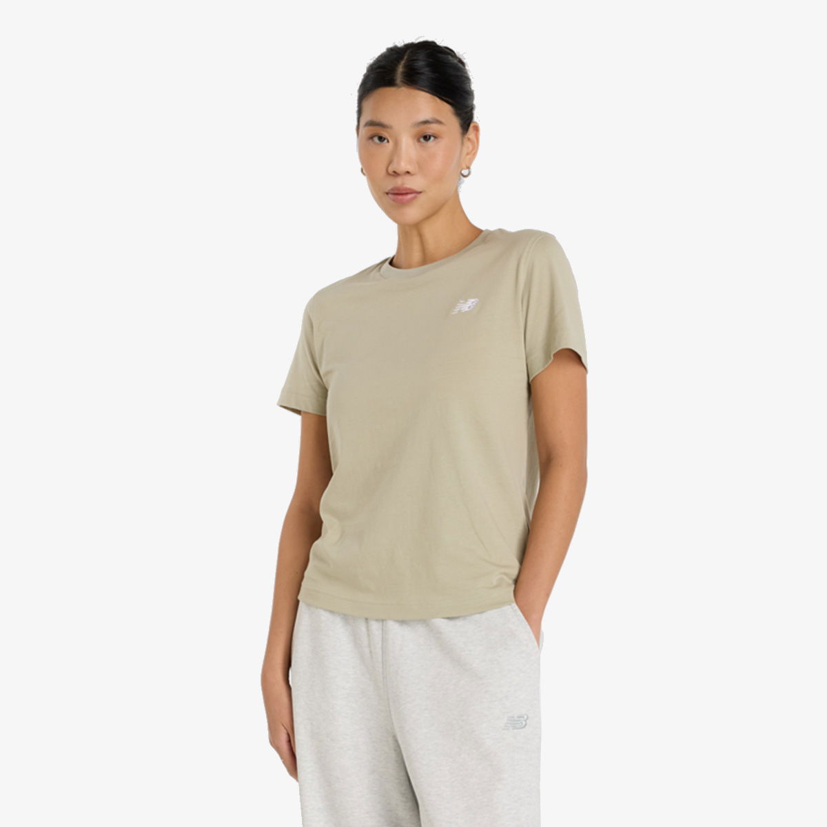 Tričko New Balance Essentials Jersey Tee Zelené | WT41509-OVN, 0