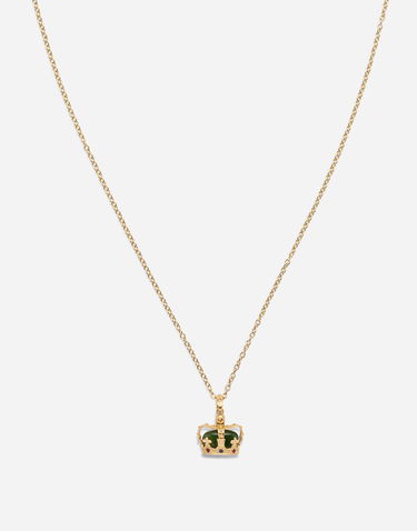 Náhrdelník Dolce & Gabbana Dolce & Gabbana Royal Crown Pendant with Jade, Rubies, and Sapphire Žltá | WAKK1GWNFG1ZOO00, 1