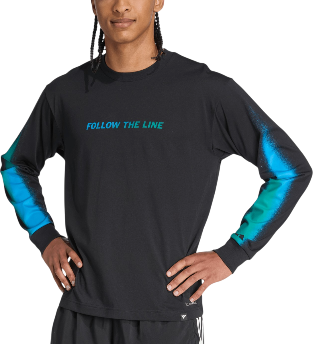 Tričko adidas Originals Follow the Line Long Sleeve Tee Čierna | jx3178, 0