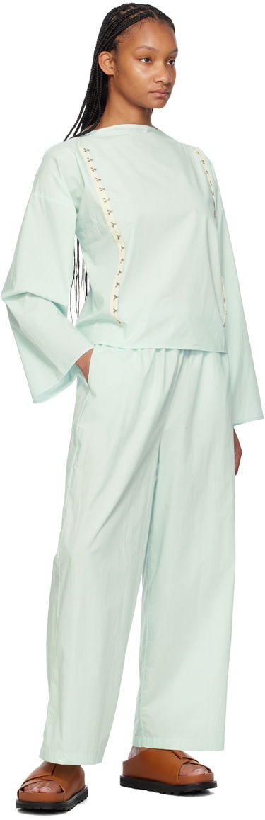 Tričko Baserange Long Sleeve Blouse With Wide Neckline Zelené | TOVI-CO-SU24, 3