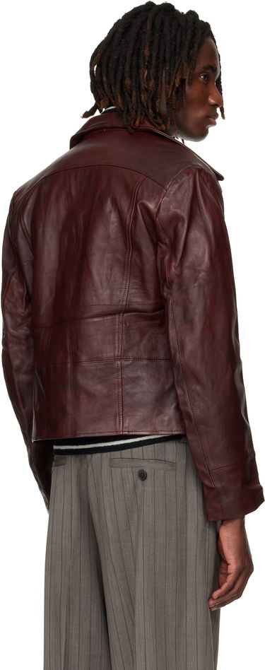 Bunda Enfants Riches Déprimés Nick Cropped Leather Jacket Vínová | 030-541, 2