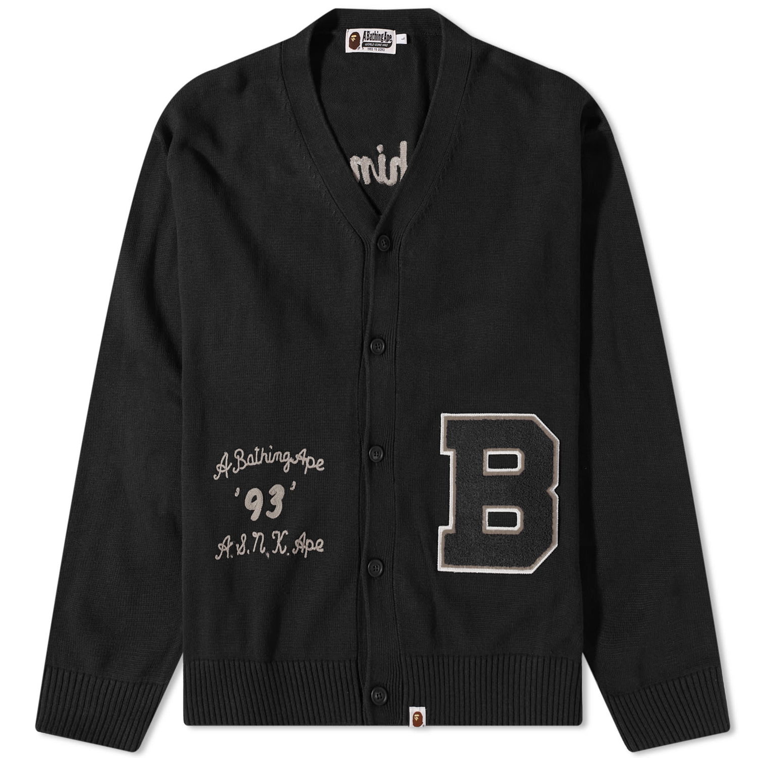 Bomber bunda BAPE Knit Cardigan Black Čierna | 001KNJ301001M-BLK, 0