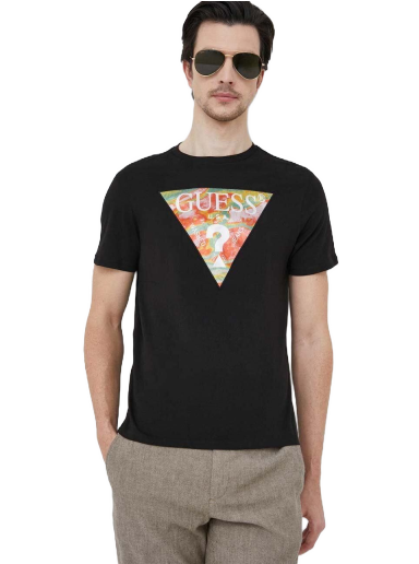 Tričko GUESS Abstract Logo T-Shirt Čierna | M3GI57.K9RM1