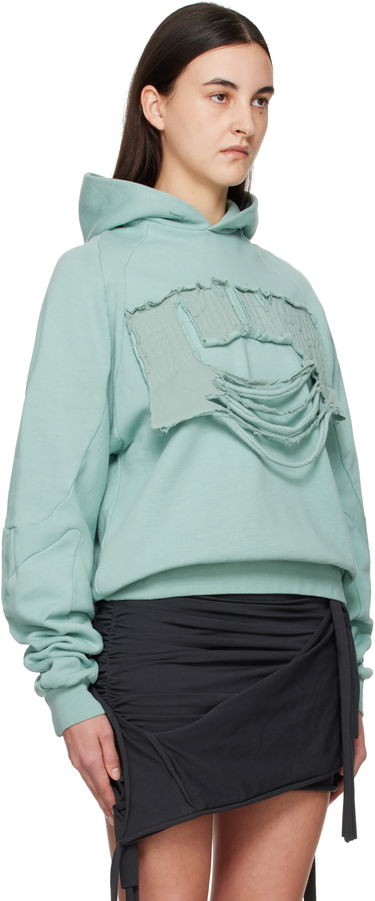 Mikina Ottolinger Ottolinger Distressed Multiline Hoodie Zelené | 115-102715-01, 4
