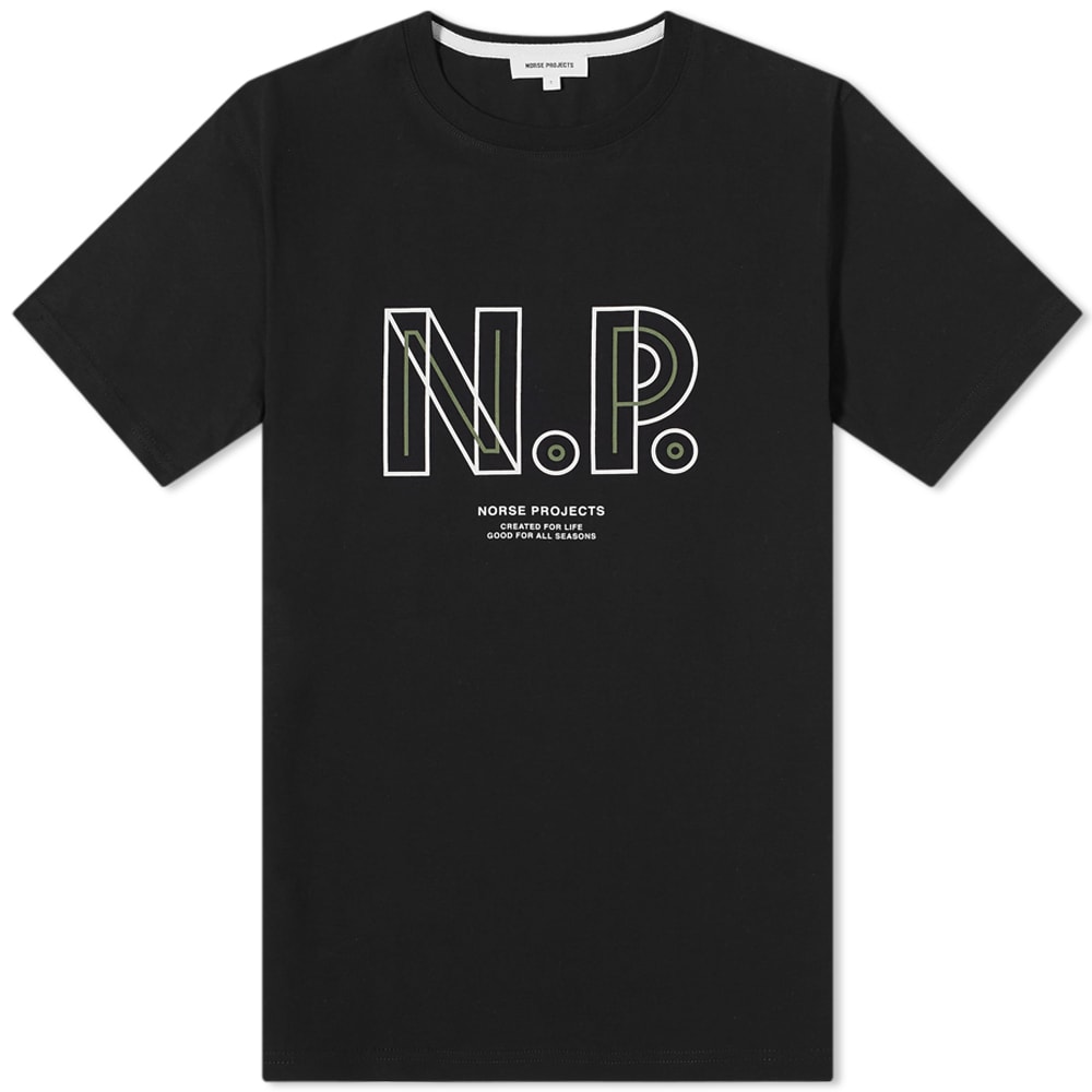 Tričko NORSE PROJECTS Niels Teknisk Čierna | N01-0570-9999, 0