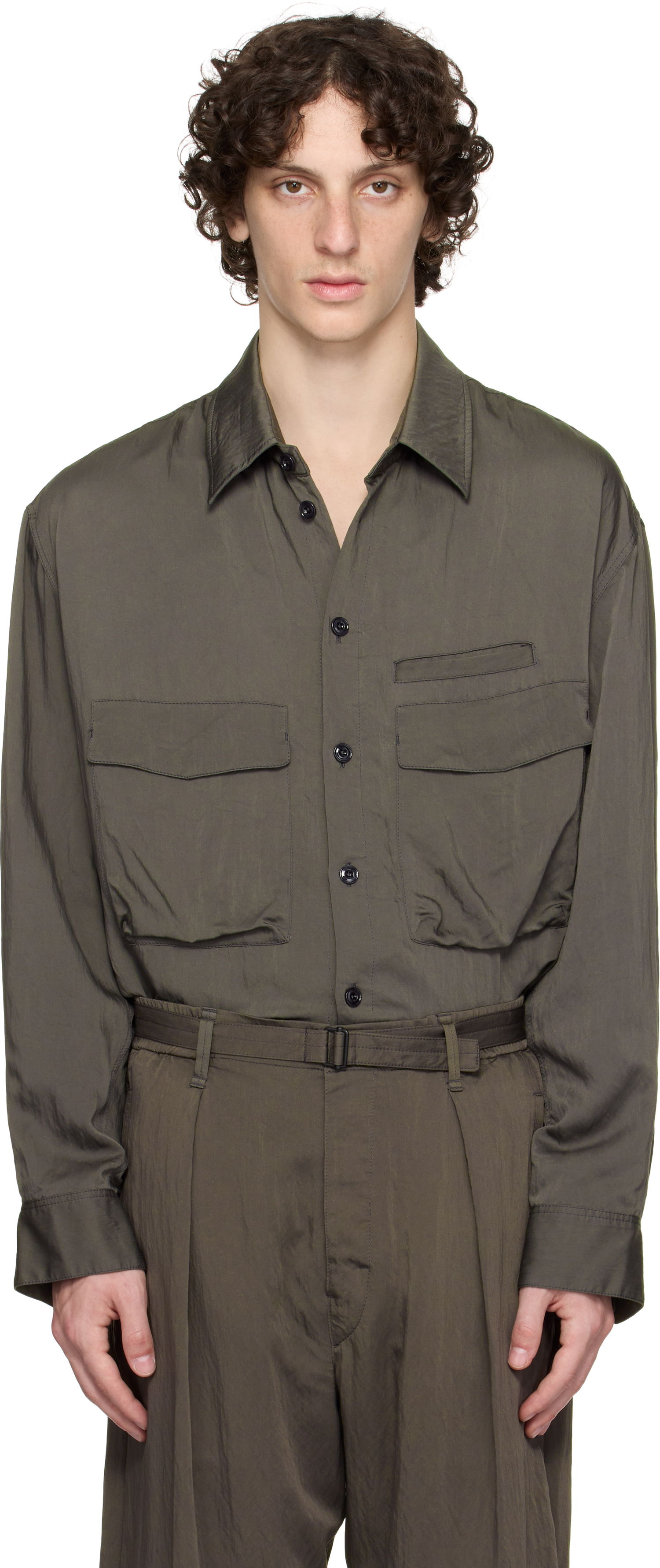 Košeľa LEMAIRE Lemaire Utility Shirt Zelené | OV1014 LF1388, 0