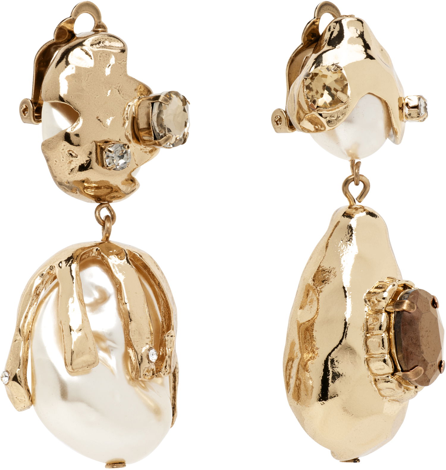 Náušnice Max Mara Weekend Max Mara Bairo Gold-Tone & Faux Pearl Earrings Metalická | 2525756114600, 1