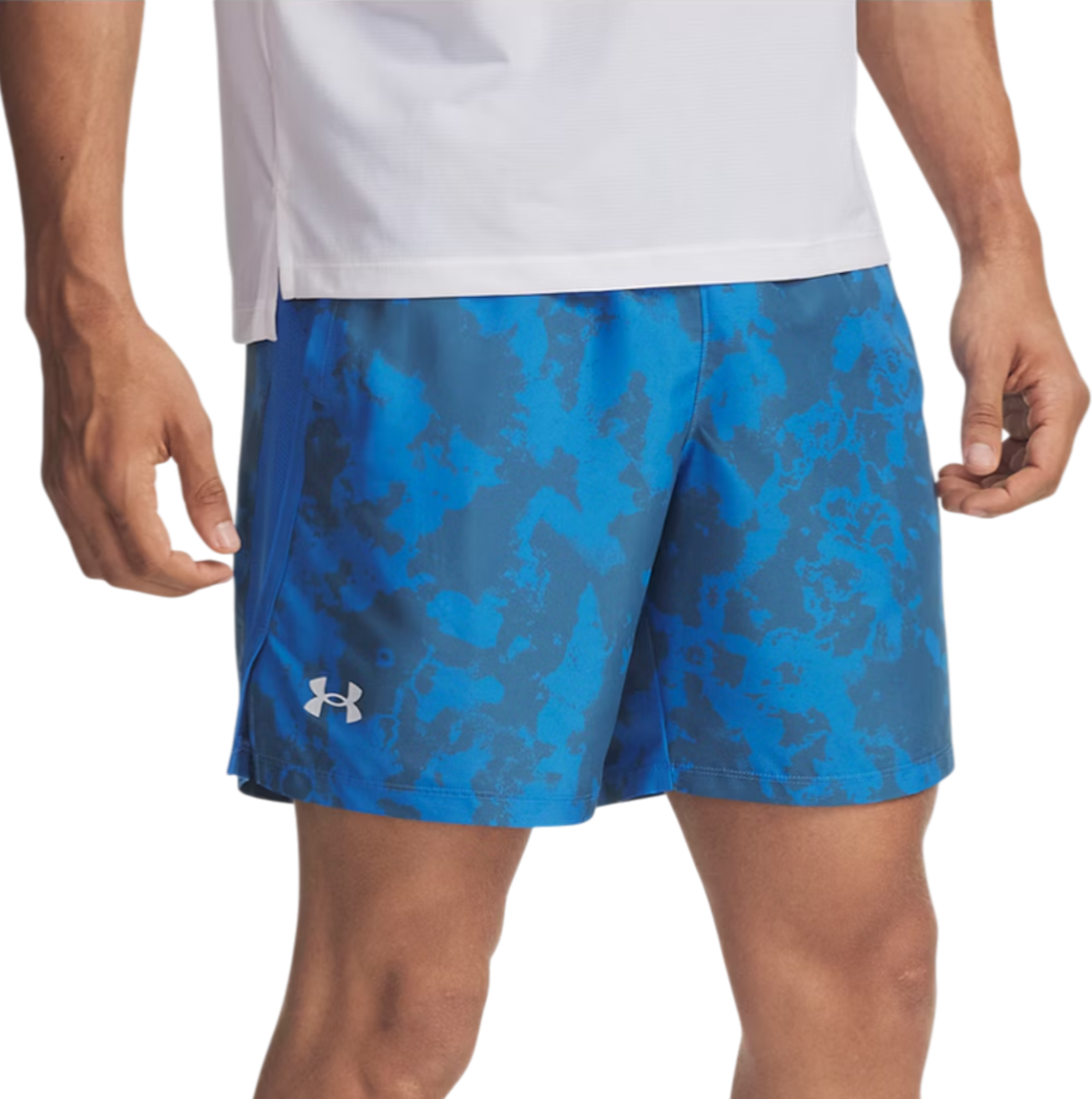 Šortky Under Armour Under Armour UA Launch 7" Print Shorts Modrá | 1382621-402, 0