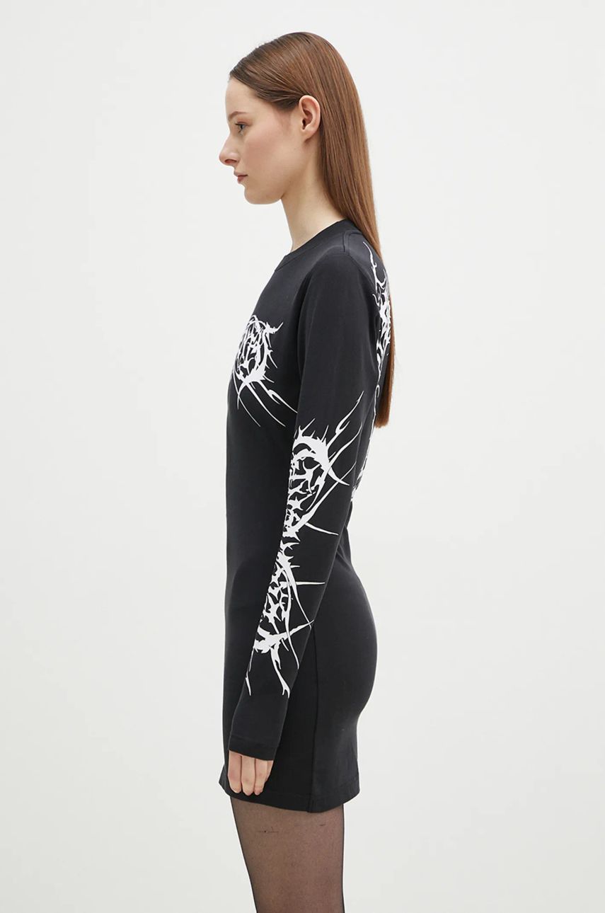 Šaty VETEMENTS VETEMENTS Death Metal Longsleeve Mini Dress Čierna | WA66DR630BW, 1