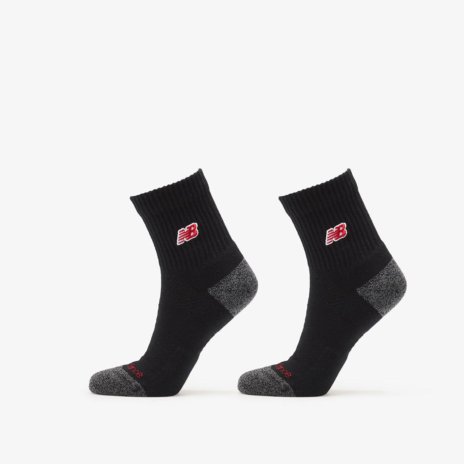 Ponožky New Balance Active Premium Crew Quarter Socks (2 Pairs) Čierna | LAS25304BK, 0