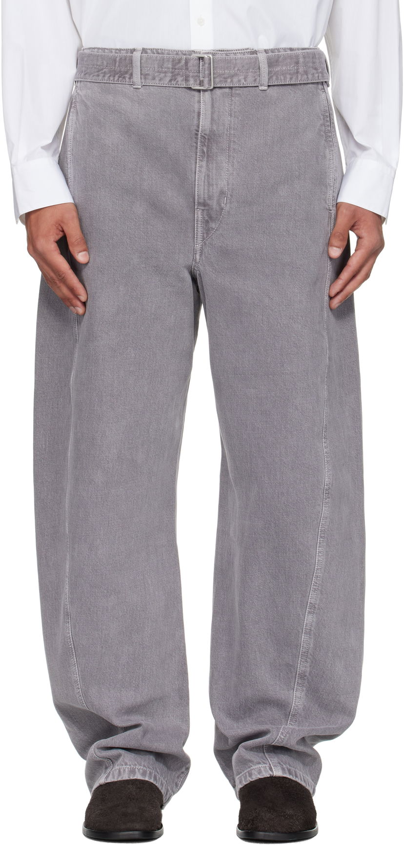 Džínsy LEMAIRE Lemaire Twisted Belted Jeans Šedá | PA326 LD1062