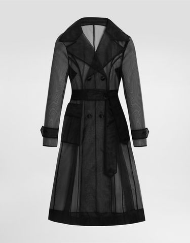 Trenčkot Dolce & Gabbana Dolce & Gabbana Technical Organza Trench Coat Čierna | F0W3XTHUMIPN0000, 0