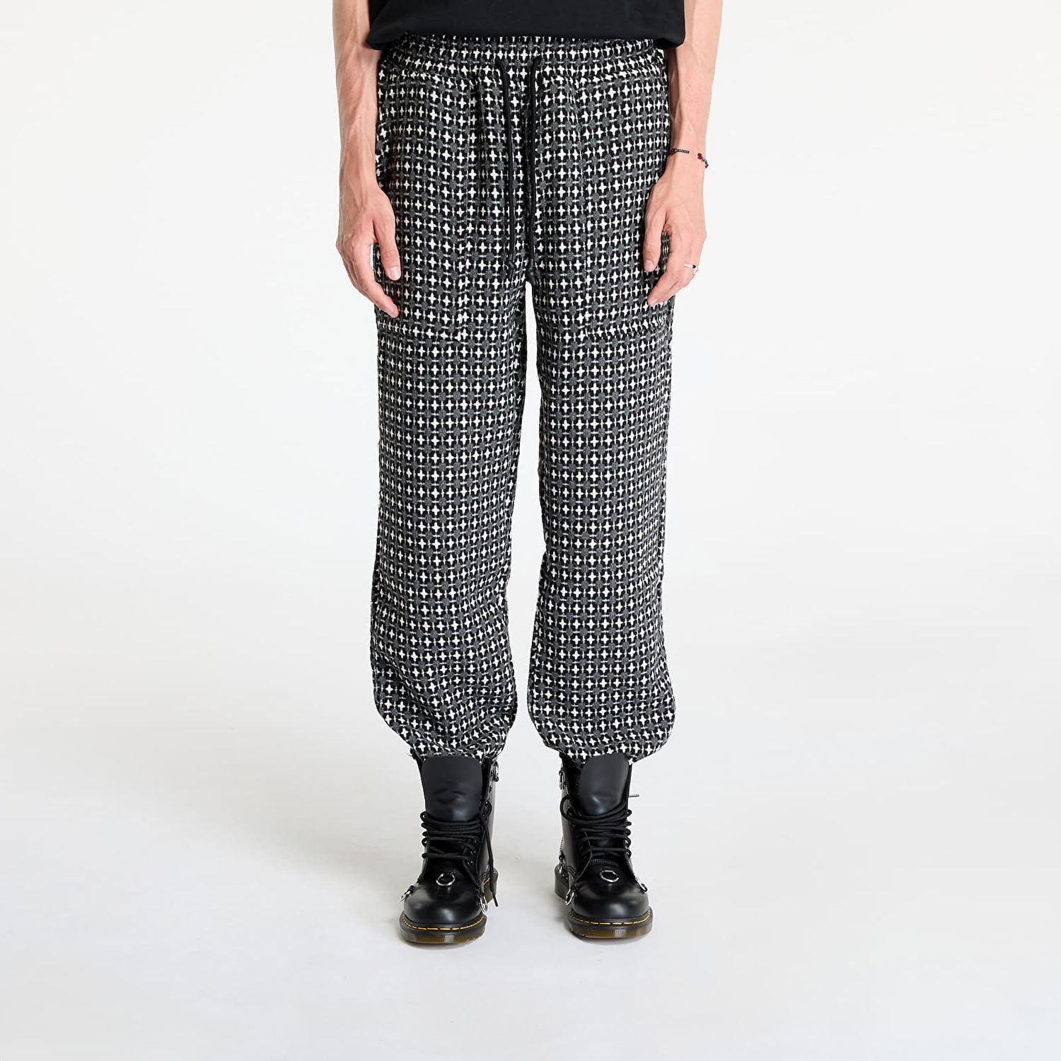 Nohavice Pleasures Cross Easy Pants Grey Šedá | P24F035 GREY, 0