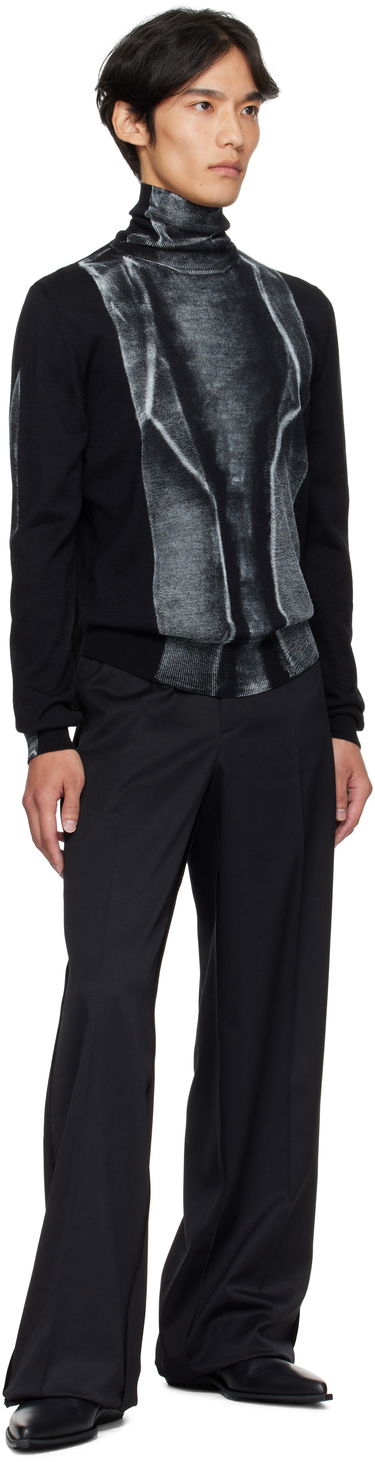 Sveter Maison Margiela MM6 Maison Margiela Folded Print Turtleneck Sweater Čierna | SH0HA0005 M13129, 3