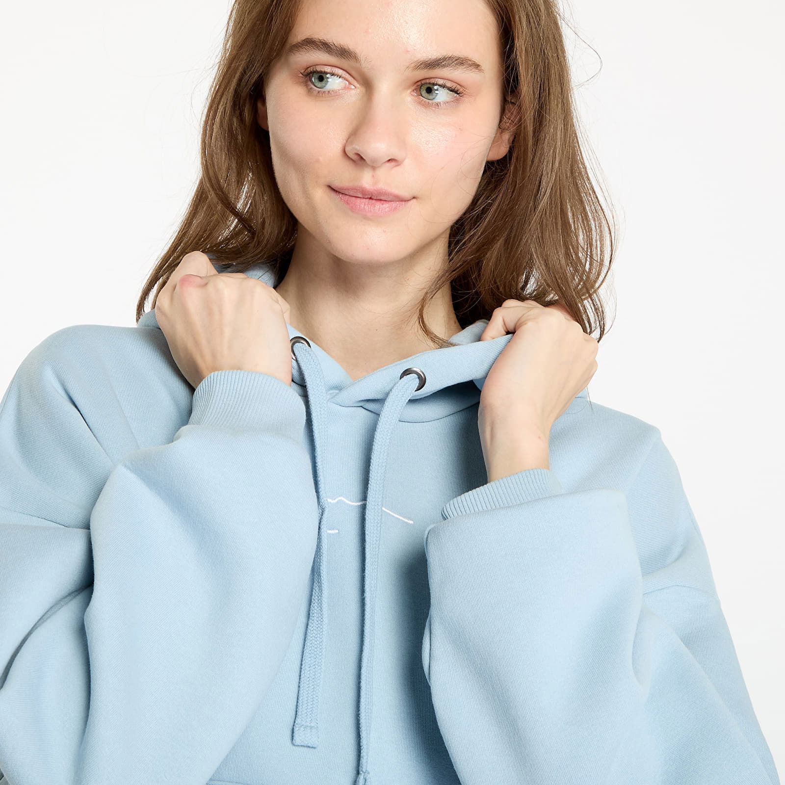 Small Signature Essential OS Hoodie Light Blue