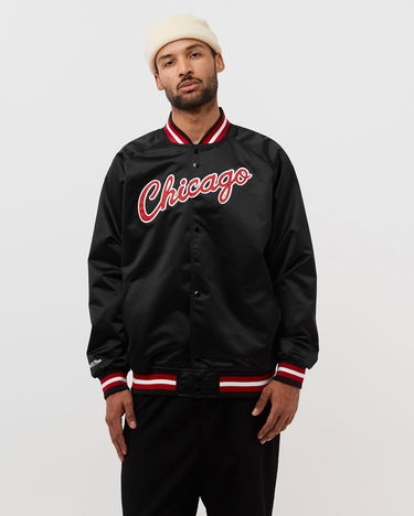 Bomber bunda Mitchell & Ness Bomber NBA Lightweight Satin Jacket Bulls Čierna | 18013, 4