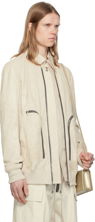 Bomber bunda Rick Owens Rick Owens Hollywood Flight Leather Jacket Čierna | RU01E5771 LBA, 4