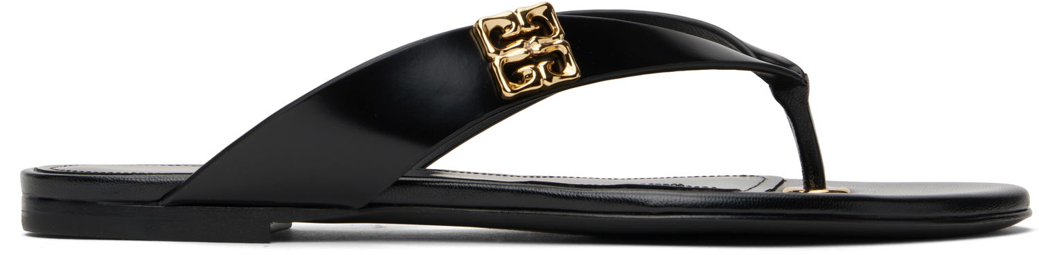 Oblečenie Givenchy Givenchy 4G Liquid Flip-Flops Čierna | BE309TE2CF001, 0