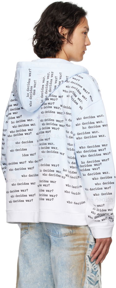 Mikina Who Decides War Who Decides War WDW Scripture Zip-Up Hoodie Modrá | 1110570008SS25, 2