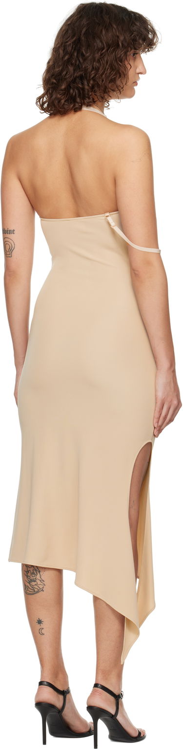 Šaty Courrèges Courrèges Undressed Jersey Maxi Dress Béžová | 125JRO480JS0145, 2