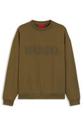 Oversized Cotton Terry Sweatshirt with Logo Print
