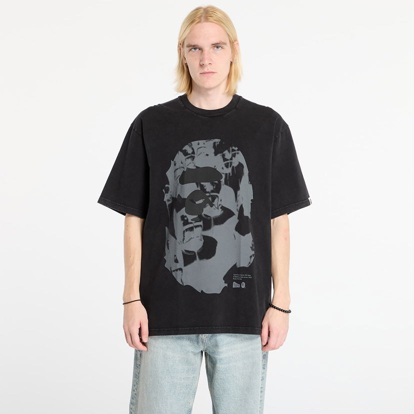 Tričko BAPE Ape Head Heavy Washed Relaxed Fit T-Shirt Čierna | 001CSL801308MBLK
