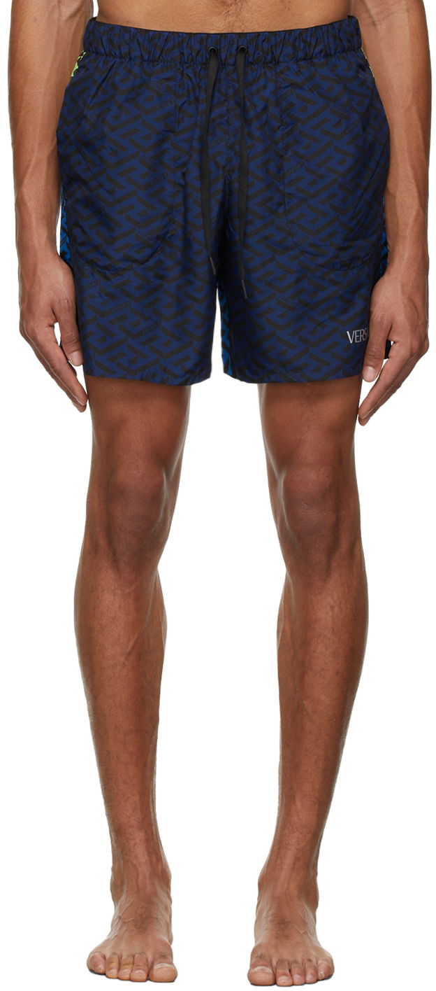 Plavky Versace La Greca Gym Shorts Modrá | 1004117 1A03004, 0