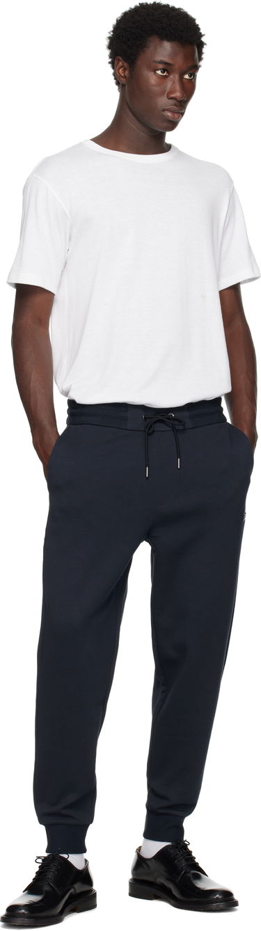 Tepláky BOSS BOSS Drawstring Jersey Cotton Sweatpants Navy | 50520322, 3