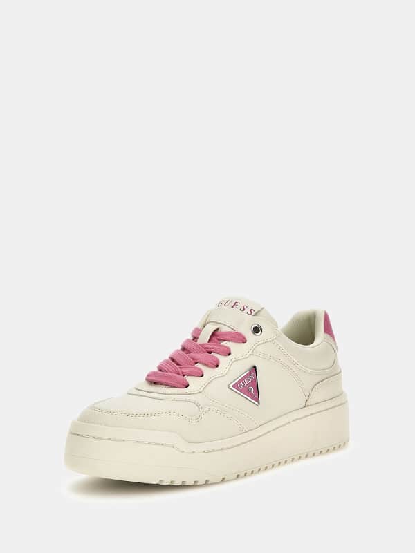 Tenisky a topánky GUESS Miram Triangle Logo Sneakers Béžová | FLPMIRELE12, 0