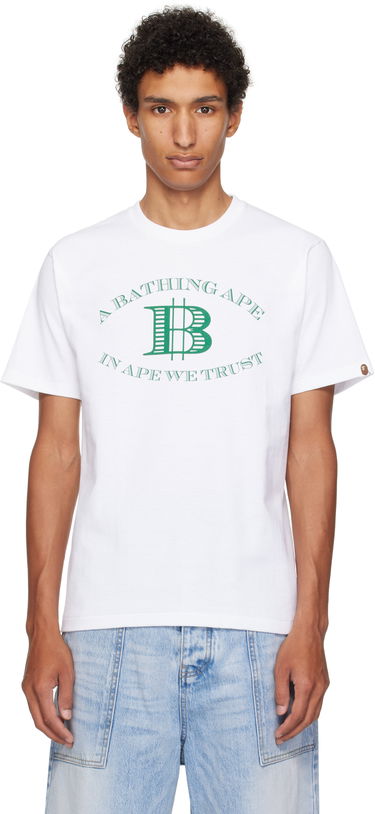 Tričko BAPE Money 'B' Logo T-Shirt Biela | 001TEL301058M, 0