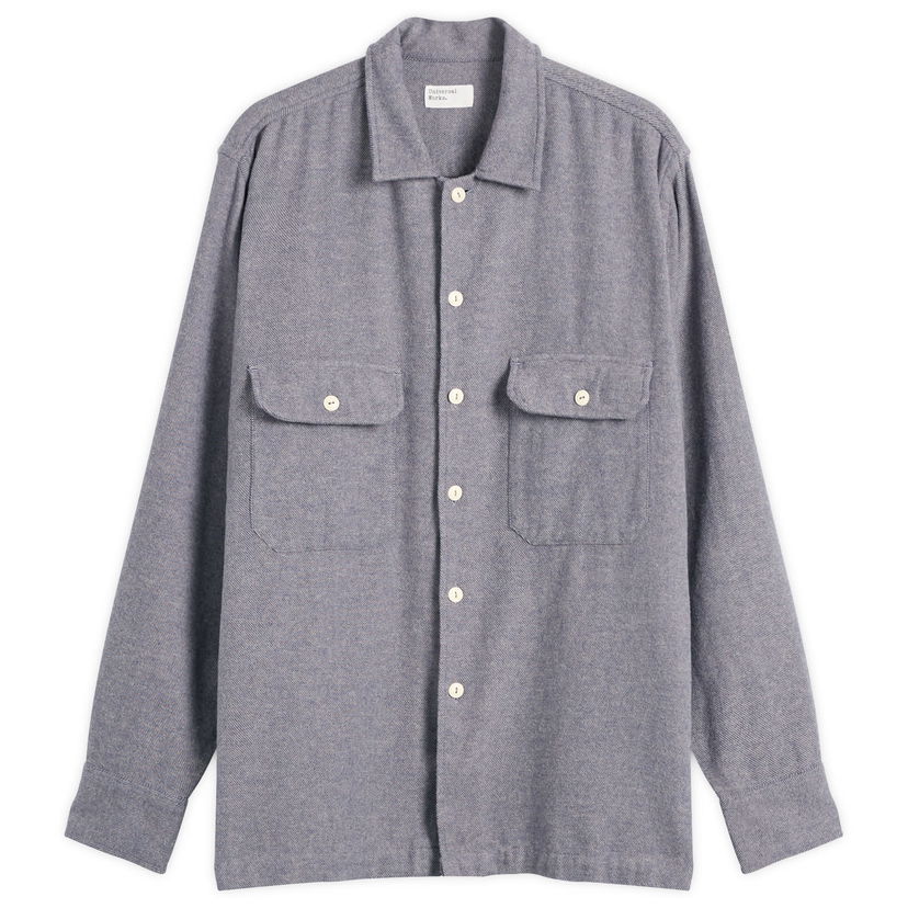 Košeľa Universal Works Universal Works Alaska Cotton Utility Shirt, Size Small Modrá | 33752-BLU
