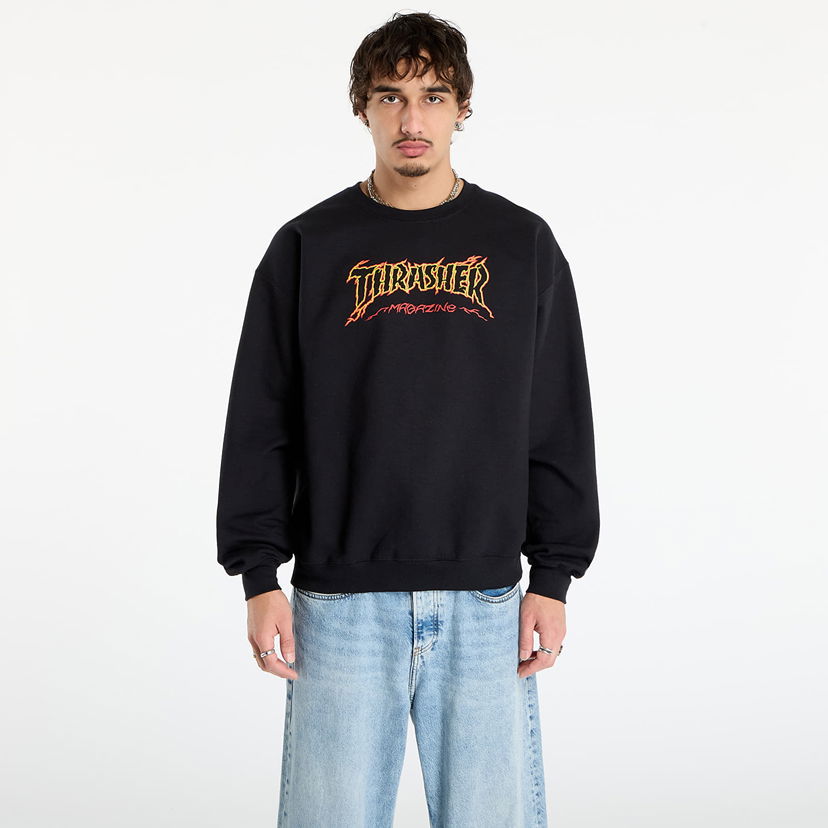 Mikina Thrasher Thrasher Cracked by Exteenager Crewneck Čierna | 145775
