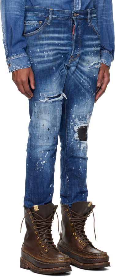 Džínsy DSQUARED2 Dsquared2 Cool Guy Ripped Wash Jeans Modrá | S74LB1635_S30872, 1