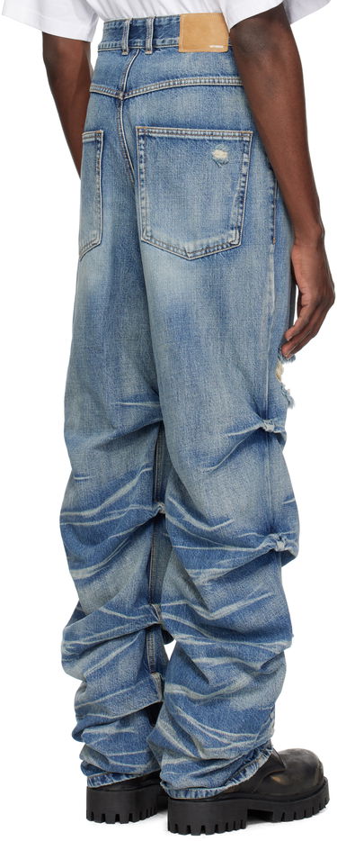 Džínsy We11done We11done Distressed Wrinkled Jeans Modrá | WD-DP0-25-319-M-BL, 2