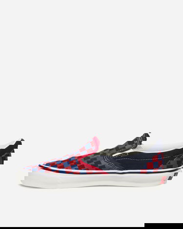 Tenisky a topánky Vans Classic Slip-On Reissue 98 Checkerboard Červená | VN000E969Y01, 3