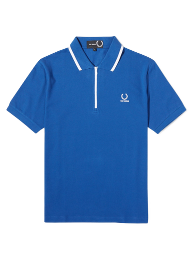 Polo tričko Fred Perry Raf Simons x Half Zip Polo Tee Modrá | SM6501-139