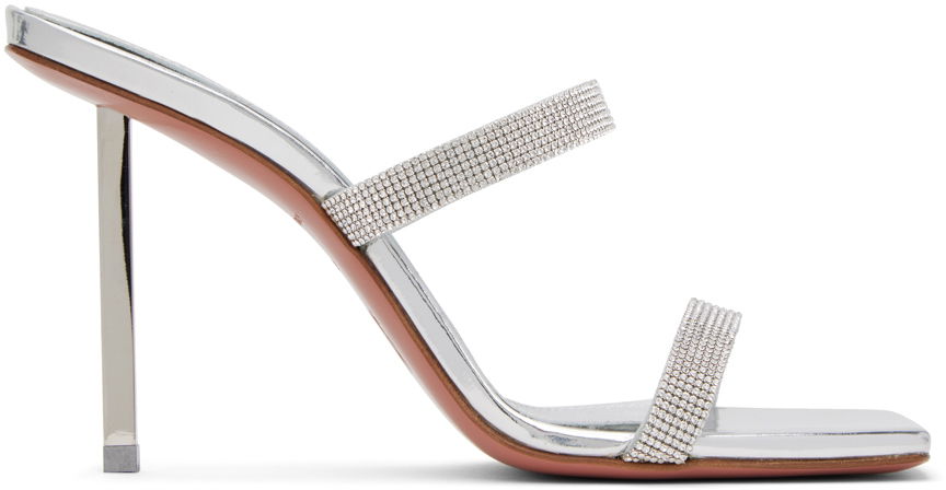 Amina Muaddi Rih Crystal-Embellished Slipper Sandals