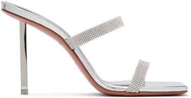 Doplnky Amina Muaddi Amina Muaddi Rih Crystal-Embellished Slipper Sandals Metalická | RIH SLIPPER METAL MESH, 0