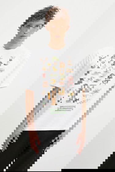 Tričko JW Anderson JW Anderson Diorama Printed T-Shirt Biela | JT0288.PG1551.001, 0