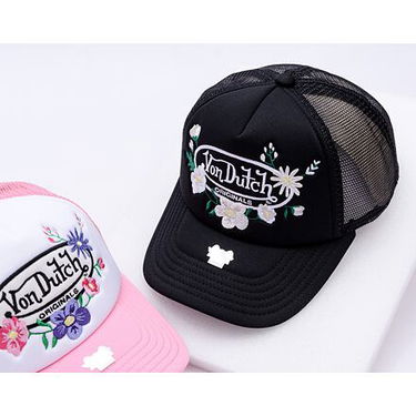 Šiltovka Von Dutch Von Dutch Trucker Flora Polyester Foam Cap Čierna | VD-7030851, 4