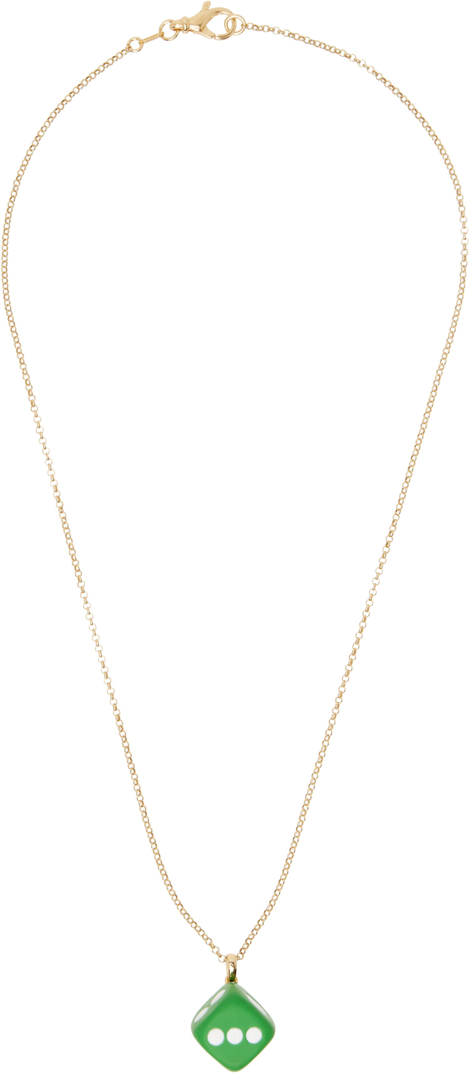 Náhrdelník VEERT VEERT Dice Pendant Necklace Zelené | CA06PL, 0