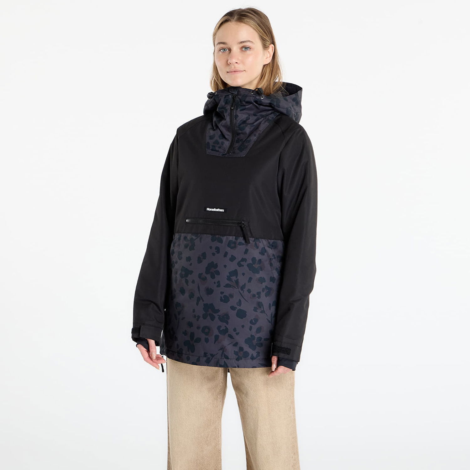 Bunda Horsefeathers Jacket Fiora Floral Cheetah Čierna | OW230C, 0