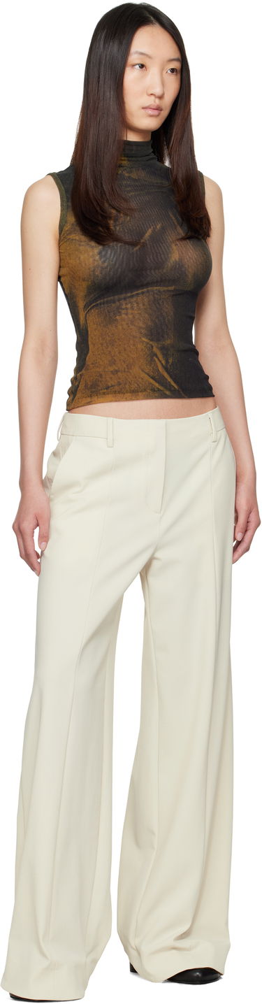 Tielko Jean Paul Gaultier Jean Paul Gaultier High Neck Printed Top Hnedá | 25/03-W-TO311-M004P-4812, 3