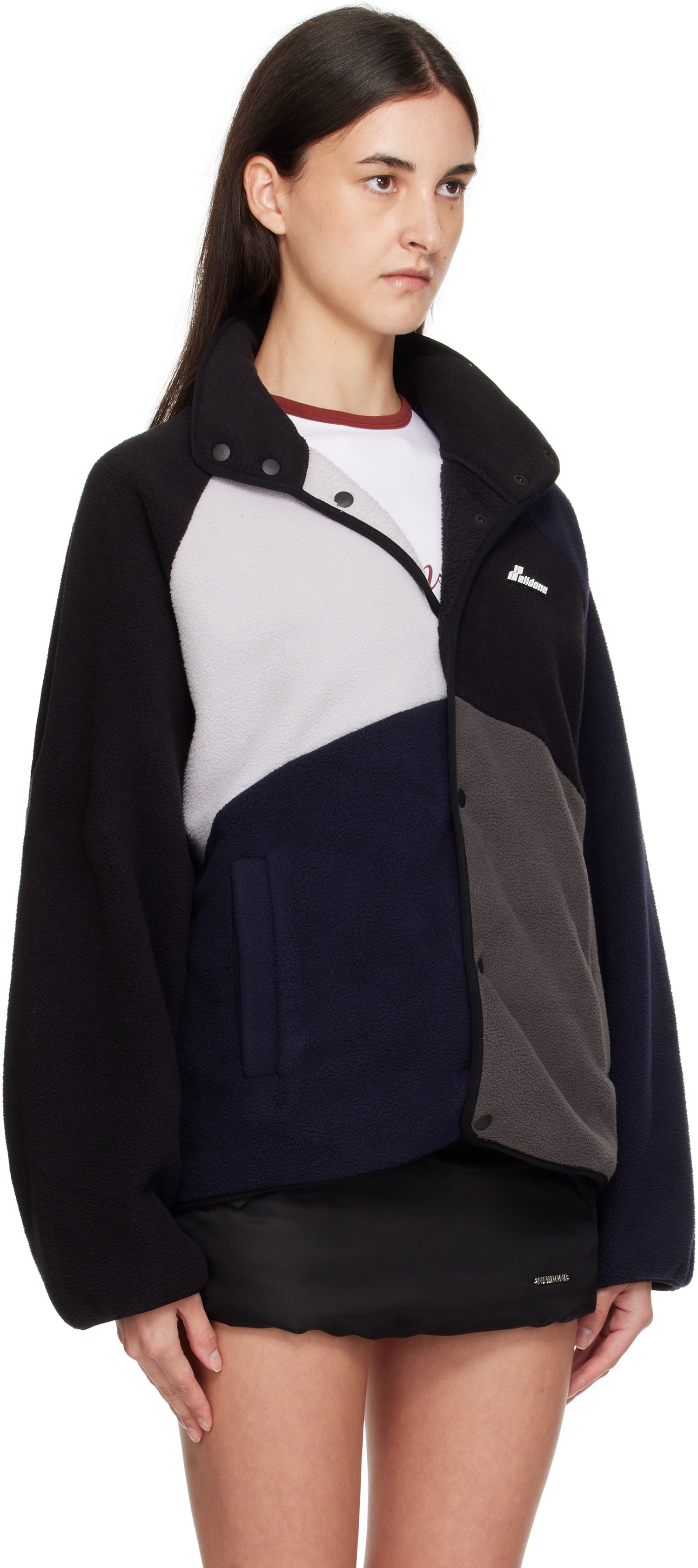 Bunda We11done We11done Colorblock Fleece Jacket Rôznofarebný | WD-TJ2-25-876-U-BK, 1