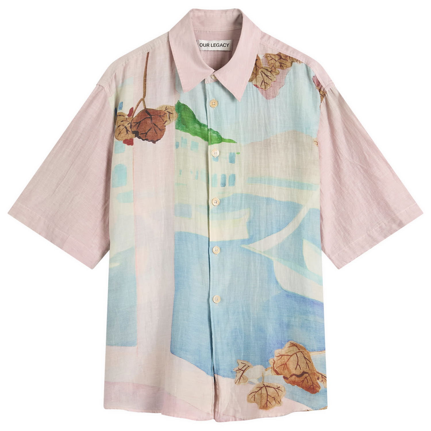 Košeľa OUR LEGACY Our Legacy Beyond Shirt Shortsleeve Marina Vista Print Ružová | M2252BM, 1