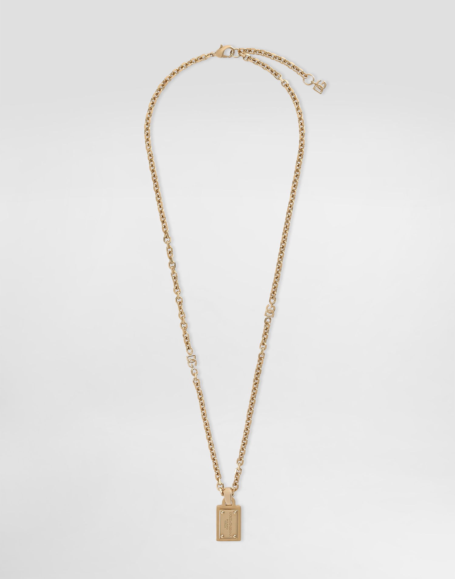 Náhrdelník Dolce & Gabbana Gold Metal Logo Plate Necklace Metalická | WNR1H1W1111ZOO00, 0