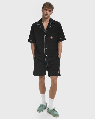 Šortky Casablanca Casablanca Monogram Jacquard Towelling Shorts Čierna | MPF25-JTR-271-02, 4